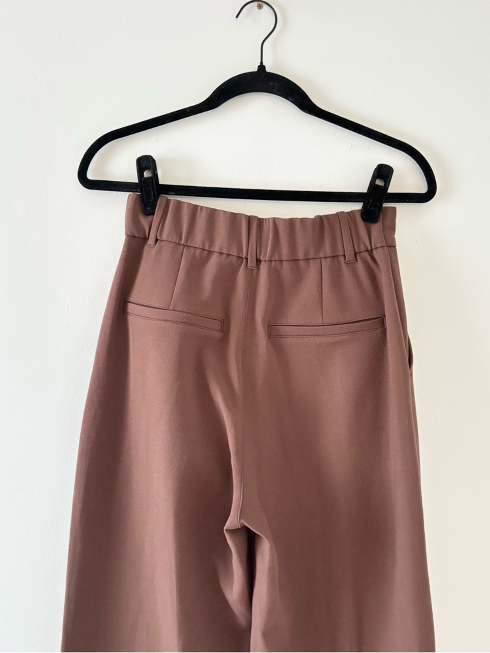 Abercrombie & Fitch Sloane Tailored Pants Wide Leg Trouser High Rise Brown - Picture 5 of 6